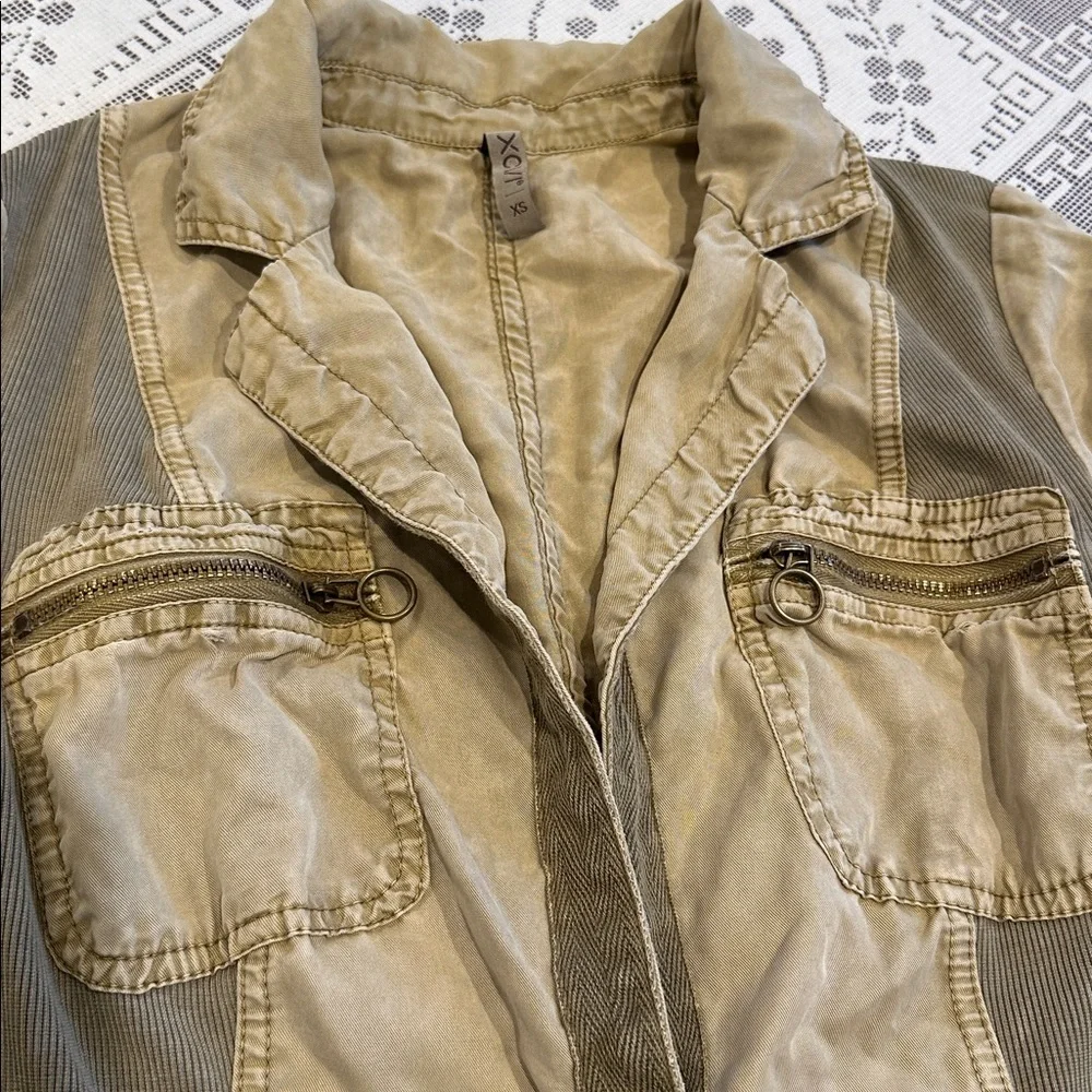 XCVI Tula blazer jacket distress wash linwood Neutral XS - Picture 6 of 10